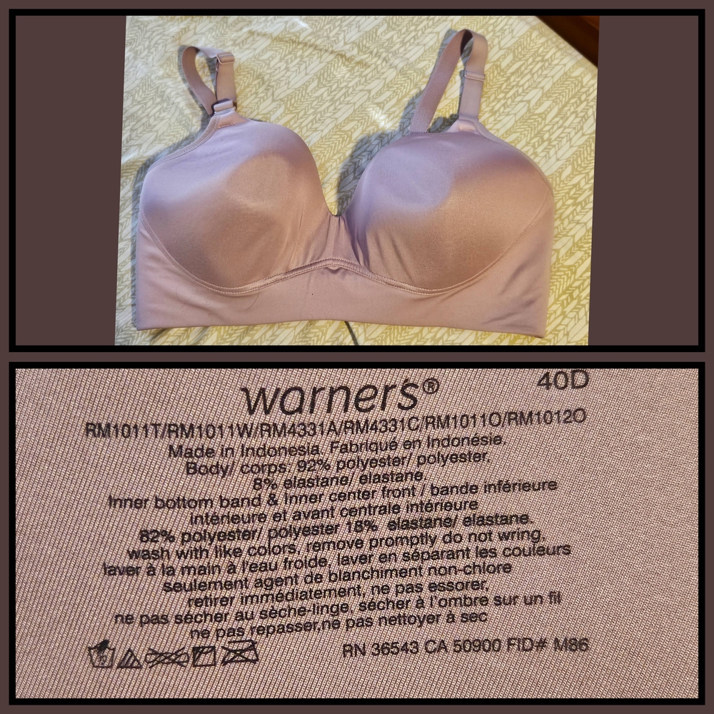 Warner's Pink Full Coverage Bra with Molded Cups